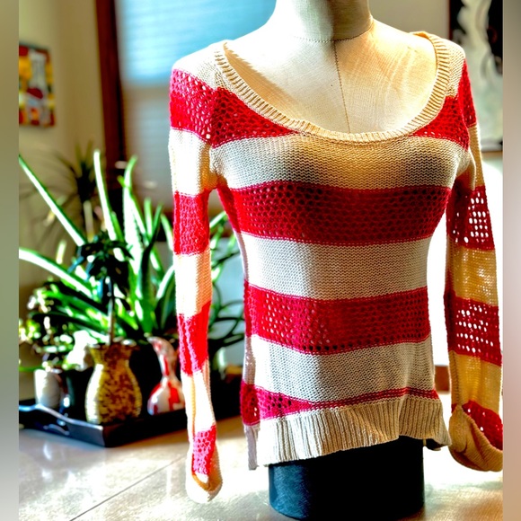 ROXY STRIPED LIGHTWEIGHT SWEATER - Picture 2 of 8